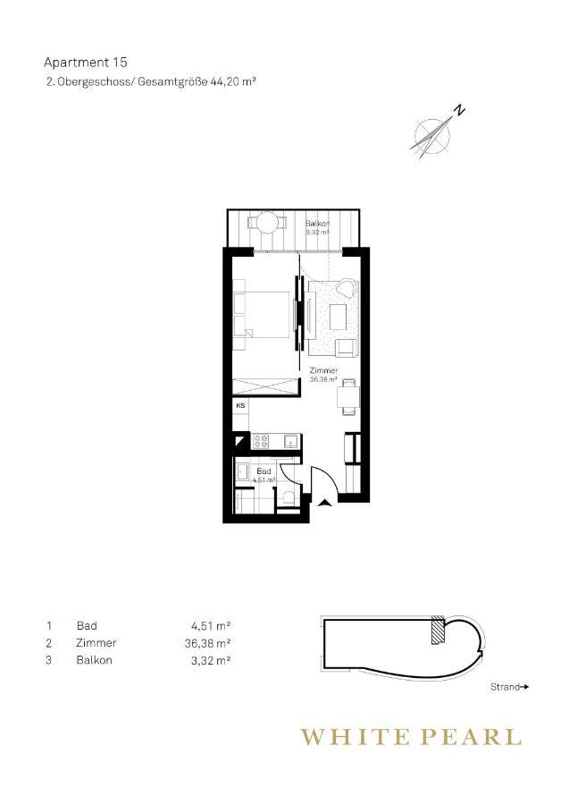 White Pearl Apartment 2.15 티멘도르프스트랜드 외부 사진